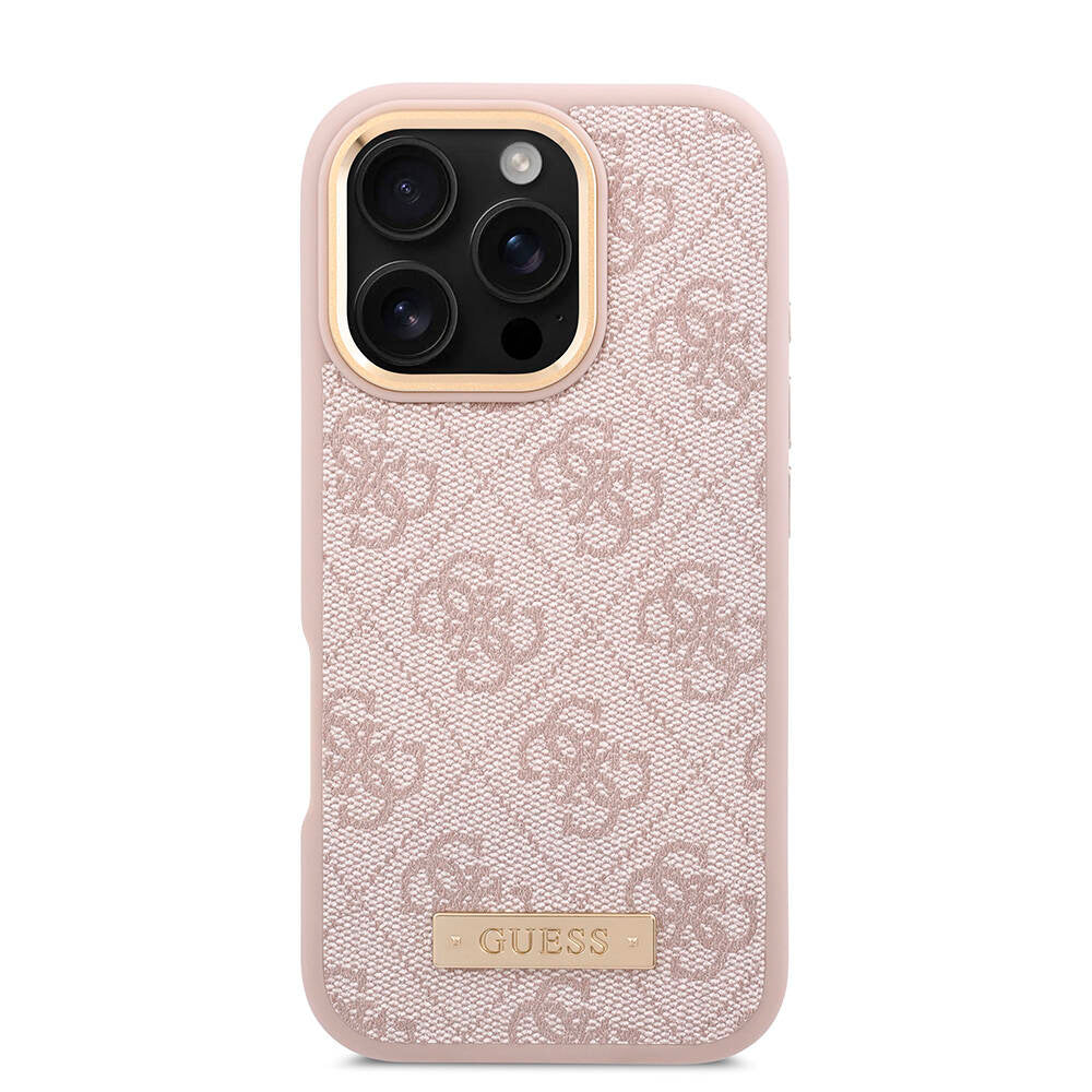 Guess iPhone 16 Pro Max Orjinal Lisanslı Magsafe Şarj Özellikli 4G Desenli PU Metal Plaka Klasik Logolu Telefon Kılıfı - 3 Guess iPhone 16 Pro Max Orjinal Lisanslı Magsafe Şarj Özellikli 4G Desenli PU Metal Plaka Klasik Logolu Telefon Kılıfı - 3